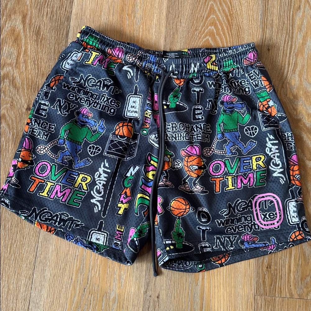 Overtime print basketball shorts